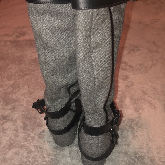 Aldo wool-like built-in wedge boots - Picture 4 of 8